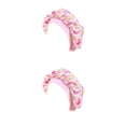 thumbnail image 4 of Minnieouse Gorro de satén para adolescentes y niños pequeños, elástico, a la moda, suave, para la cabeza, gorros de dormir de satén rosa delfín 2piezas Minnieouse CBP193544, 4 of 5
