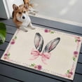 thumbnail image 4 of Watercolor Easter Area Rugs Collection 2'x3', Cute Rabbits Ears Flowers Bow Spring Beige Non Slip Indoor Rectangle Throw Runner Rug Floor Mat Carpet for Living Room Dining Table Bedroom Nursery, 4 of 9