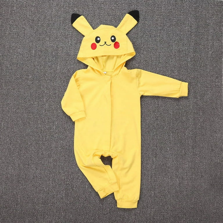 Pokemon Pikachu Baby Children Autumn Winter Warm Jumpsuit Cartoon Cute  Toddler Romper Crawling Clothes Newborn Boy Costume Cloth - Fantasy  Figurines - AliExpress