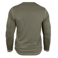 thumbnail image 6 of UVEASISHA Business Casual Henley Shirts for Men Cotton Long Sleeve Pullover Tops Fall Fashion Button Up T-Shirt with Chest Pocket Army Green 3XL, 6 of 8