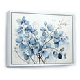 thumbnail image 2 of Designart "Blue And Grey Leaves Adorning A Branch III" Leaves Floater Framed Wall Art Living Room, 2 of 5