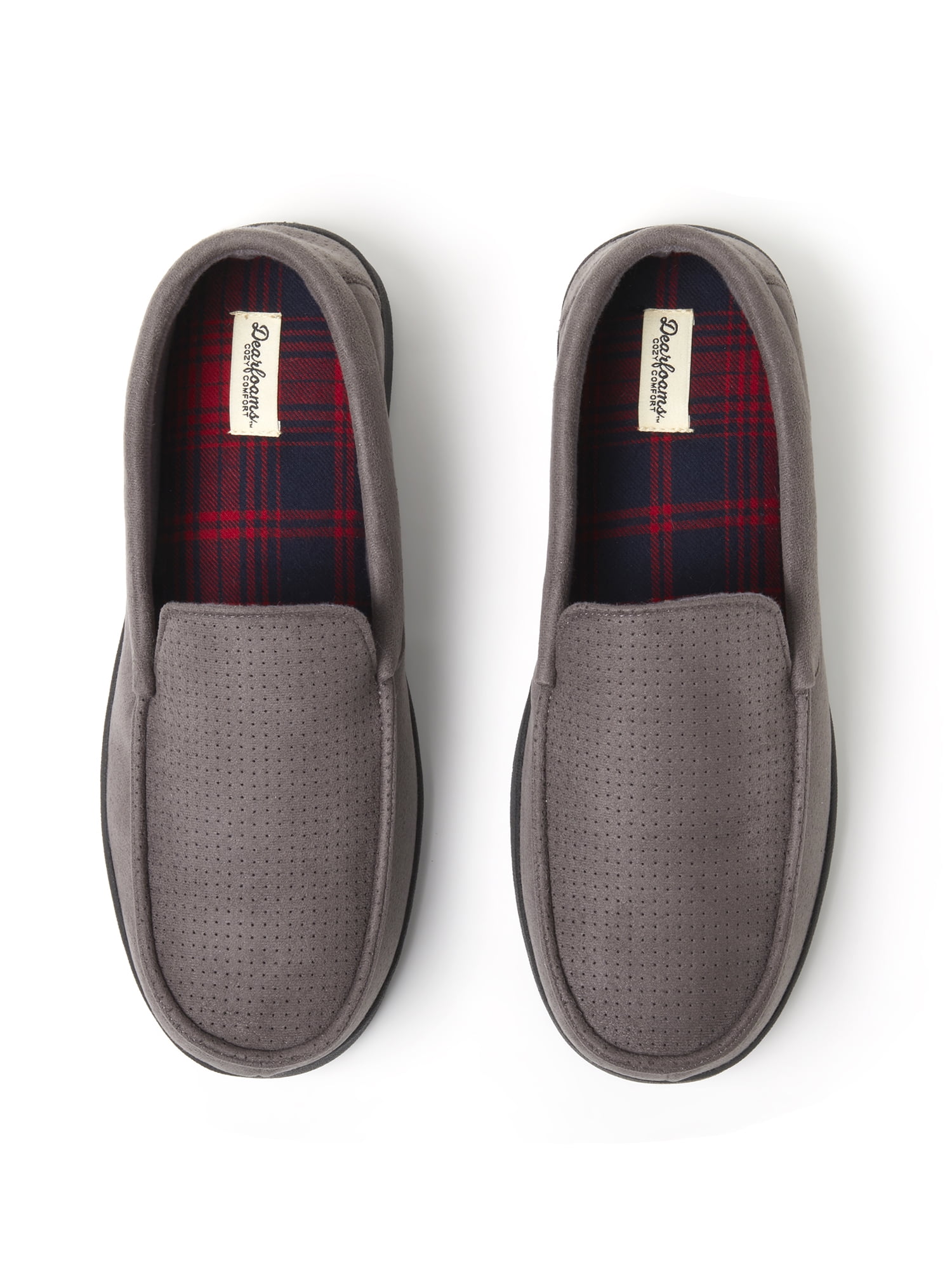 Dearfoams Cozy Comfort Men's Jason Microsuede Moccasin Slippers
