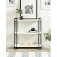 thumbnail image 6 of Kate and Laurel Lintz Modern Industrial Wood and Metal Floating Wall Shelves with Black Metal Frame, Rustic White, 6 of 7