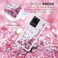 thumbnail image 4 of Compatible with Samsung Galaxy S20 Ultra Case Glitter Luxury Cute Love Liquid Quicksand Clear TPU Girls Women Stylish Bumper Shockproof Protective Case for Samsung Galaxy S20 Ultra Rose Gold YB, 4 of 12