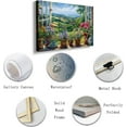 thumbnail image 2 of Window view Wall art English countryside and garden flower image landscape printing Realistic countryside natural scene home decoration printing art painting 11x14 poster frame wall art, 2 of 4
