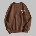 thumbnail image 2 of Vedolay Hoodies Women Hoodies for Women Zip Up Hoodies Oversized Sweatshirt Cute Fall Casual Clothing with Pockets,Brown S, 2 of 3