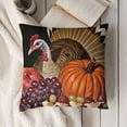 thumbnail image 3 of Thanksgiving Turkey Fall Throw Pillow Cover, Soft Flannel Autumn Decorative Pillow Case Cushion Cover for Couch and Sofa, 3 of 5