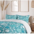 thumbnail image 6 of Ambesonne Abstract Duvet Cover Sets, Modern Bubbles Pattern, 2-King, Turquoise Teal, 6 of 7