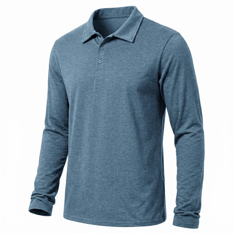 Iceglad Men's Long Sleeve Polo Shirt photo 8