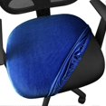 thumbnail image 1 of KAIYANG Fundas elásticas de terciopelo para silla giratoria de oficina, de 35 a 50 cm, lavables a máquina, funda protectora (rosa) azul real, 1 of 5