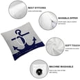 thumbnail image 4 of SHANXI Blue Navigation Theme Throw Pillow Cover Design Cushion Cover Ocean Striped Pillow Case 22x22in, 4 of 5