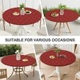 thumbnail image 7 of Red Christmas Deer Pattern Round Fitted Tablecloth with Elastic Edge,Dining Table Cover Waterproof,Outdoor Round Tablecloth for Camping,Dining,Indoor and Outdoor, 7 of 7