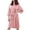 Pink, variant on Unique Bargains Women's Nightgown 3/4 Sleeve Kimono Robe Waffle Bathrobe with Pockets Gray m