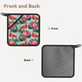 thumbnail image 2 of Sikiie Palm Leaves Flamingo Pot Holders Kitchen Insulation Mats Heat Resistant Pot-Holder Oven Anti-Scald Pads for Cooking Baking, 7.1*7.1inch, 2 of 8