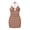 Coffee, variant on Women's Mini Dress, Sleeveless Criss Cross Back Bodycon Dress with Cut Out Detail, Date Night, Fashion Strapless Style Dresses