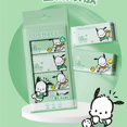 thumbnail image 1 of Sanrio-Mini servilletas de papel húmedas portátiles de Hello Kitty, Pochacco Kuromi, dibujos animados, herramienta de limpieza al aire libre, toallita de papel húmedo, 8 paquetes por juego, 1 of 7