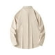 thumbnail image 3 of Blusa y camisa de manga larga con cuello vuelto para hombre, color liso, de pana, talla grande, holgada, a la moda, de manga larga, blusa para hombre, 3 of 4