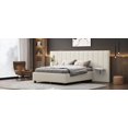 thumbnail image 6 of Queen Size Upholstered Platform Bed with Plywood+Velvet, No Box Spring Needed, Gray, Bedroom Furniture, 6 of 15