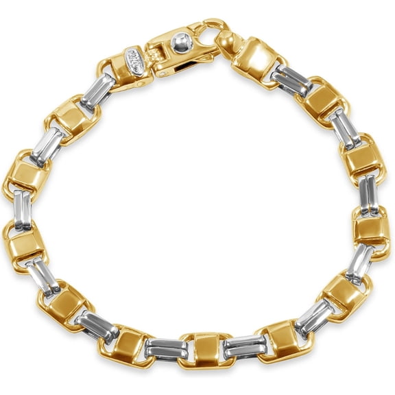 Pompeii Men's Designer Link 14k Gold (32gram) or Platinum (52gram) 3.5-8mm Bracelet 8.5"
