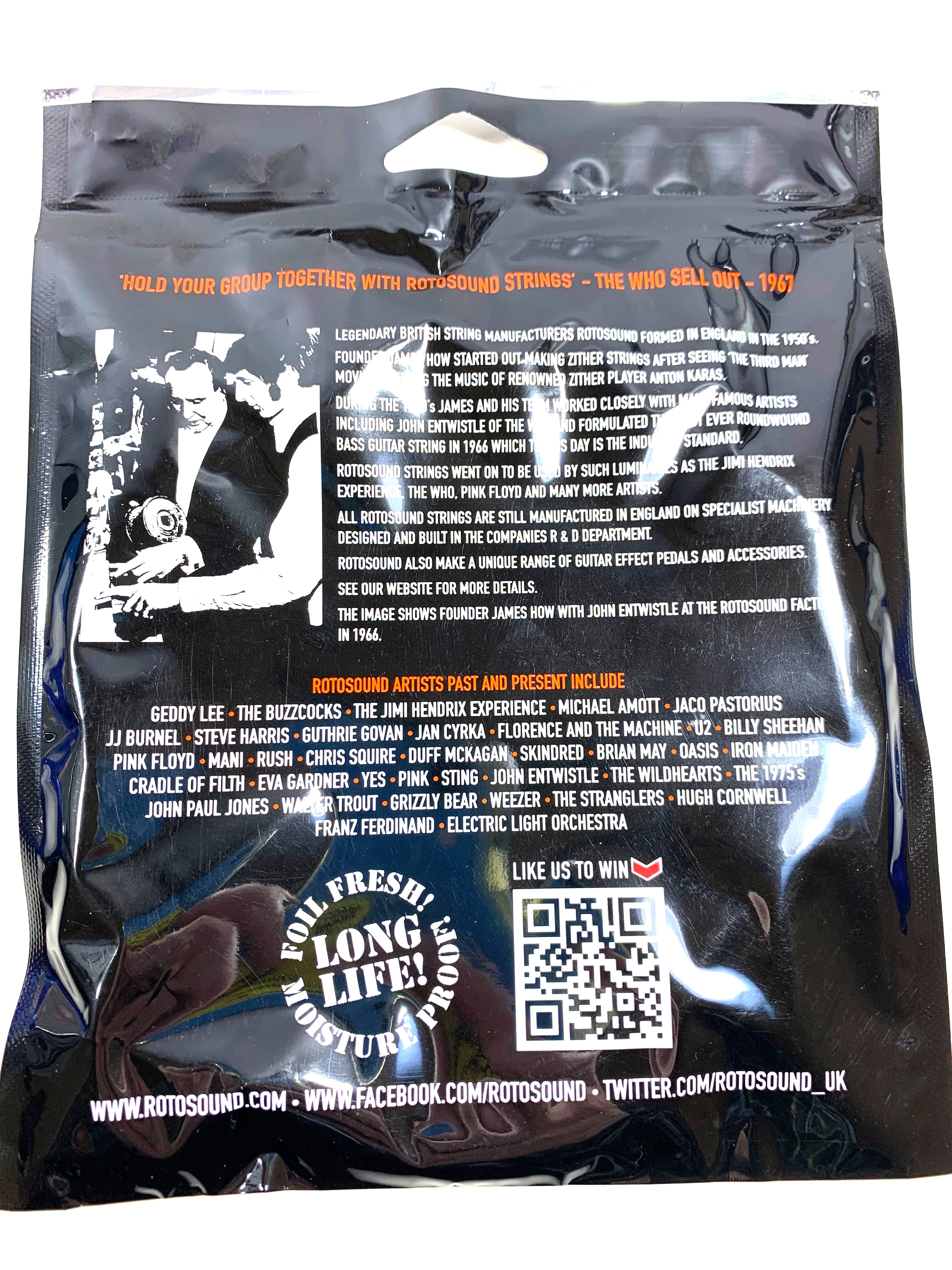 rotosound sm66n nickel bass guitar strings (40 60 80 100)
