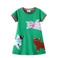 thumbnail image 2 of Vestido de punto de moda estilo J para niñas Vestido de princesa para niñas Vestido de manga corta, 2 of 6