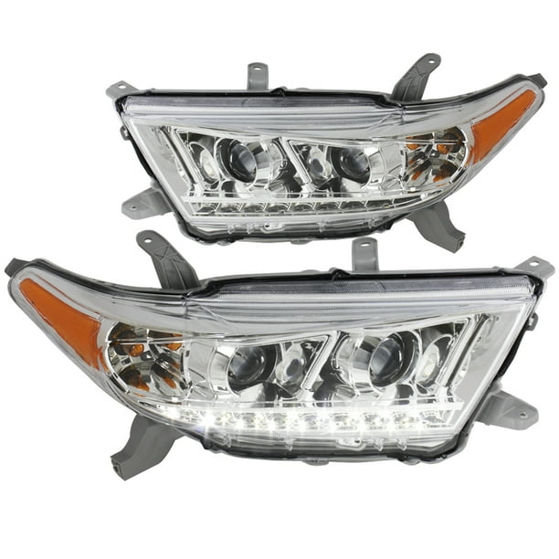 Spec-D Tuning For 2011-2013 Toyota Highlander Smd Led Clear Projector ...