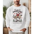 thumbnail image 3 of Buckle Up Snowflake Christmas Unisex Sweatshirt Santa's Coming to Town Sweater for Men & Women White Sweatshirt Adult X-Large, 3 of 4