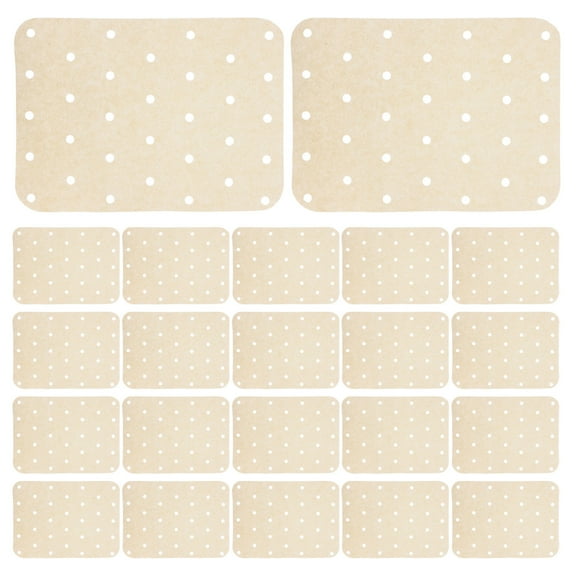 WORGEOUS 150pcs Perforated Air Fryer Paper Liners Non-Stick Baking Sheets Oil Absorbing Paper for Cooking Air Fryers Ovens and More