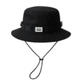 thumbnail image 2 of Xijirk Bucket Hat with Decorative Strap Badge and Holding Cord for Outdoor Leisure Daily Stylish Matching for Women,Black,M, 2 of 4