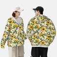 thumbnail image 4 of Gaeub Sunflowers And Butterflies Men's and Women's UPF 50+ Long-Sleeved Sun Protection Clothing, Fishing Shirt Long Sleeve Zip-X-Large, 4 of 7