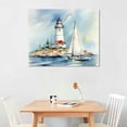thumbnail image 3 of COMIO  Nautical Sailboat & Lighthouse Canvas Wall Art, Design by Ethan Harper, 3 of 5