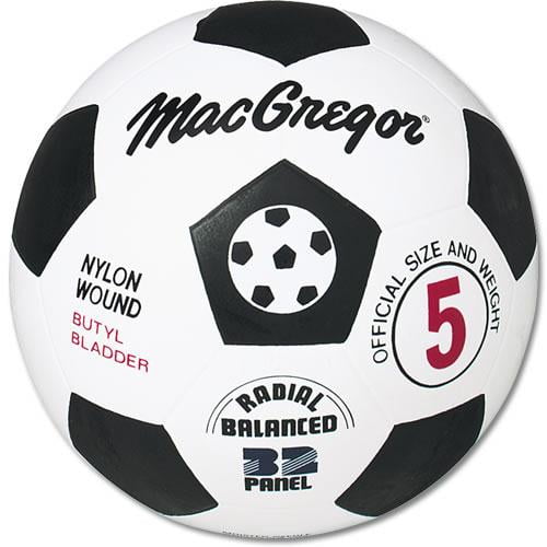 MacGregor Black And White Rubber Soccer Ball Size 5 Walmart Walmart