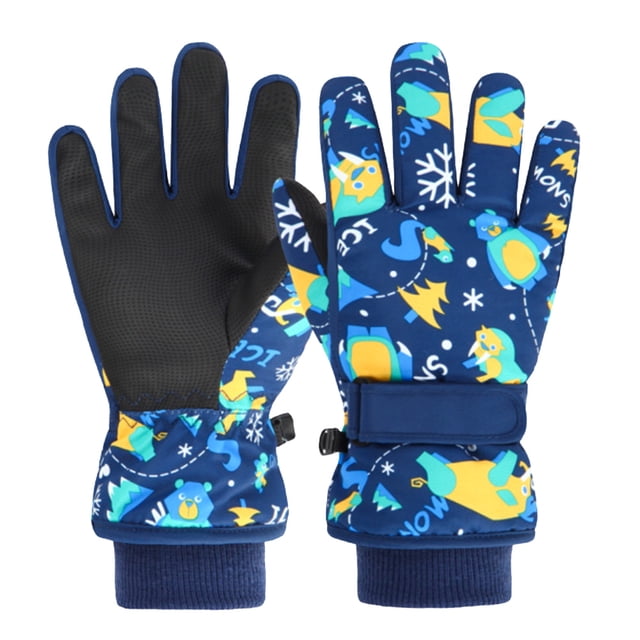 Esquí Para Niños, Guantes Antideslizantes Impermeables A Prueba De Viento Con Dibujos Animados, Guantes Cálidos De Invierno Para Niñas, Niños, Ciclismo, Correr, Patinaje seitruly HA046625-01