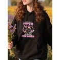 thumbnail image 3 of Retro Breast Cancer Awareness Hoodie for Men and Women, Unisex Pullover Hooded Sweatshirt, Comfortable Cotton Poly Blend, Support and Awareness Casual Outfit, 3 of 5
