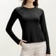 thumbnail image 1 of MHFRRA Camiseta de Yoga de Manga Larga Transpirable y Protectora para Mujer, Ideal para Correr y Hacer deporte. Negro, 1 of 6