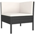 thumbnail image 4 of vidaXL 12 Piece Patio Lounge Set with Cushions Poly Rattan Black, 4 of 8