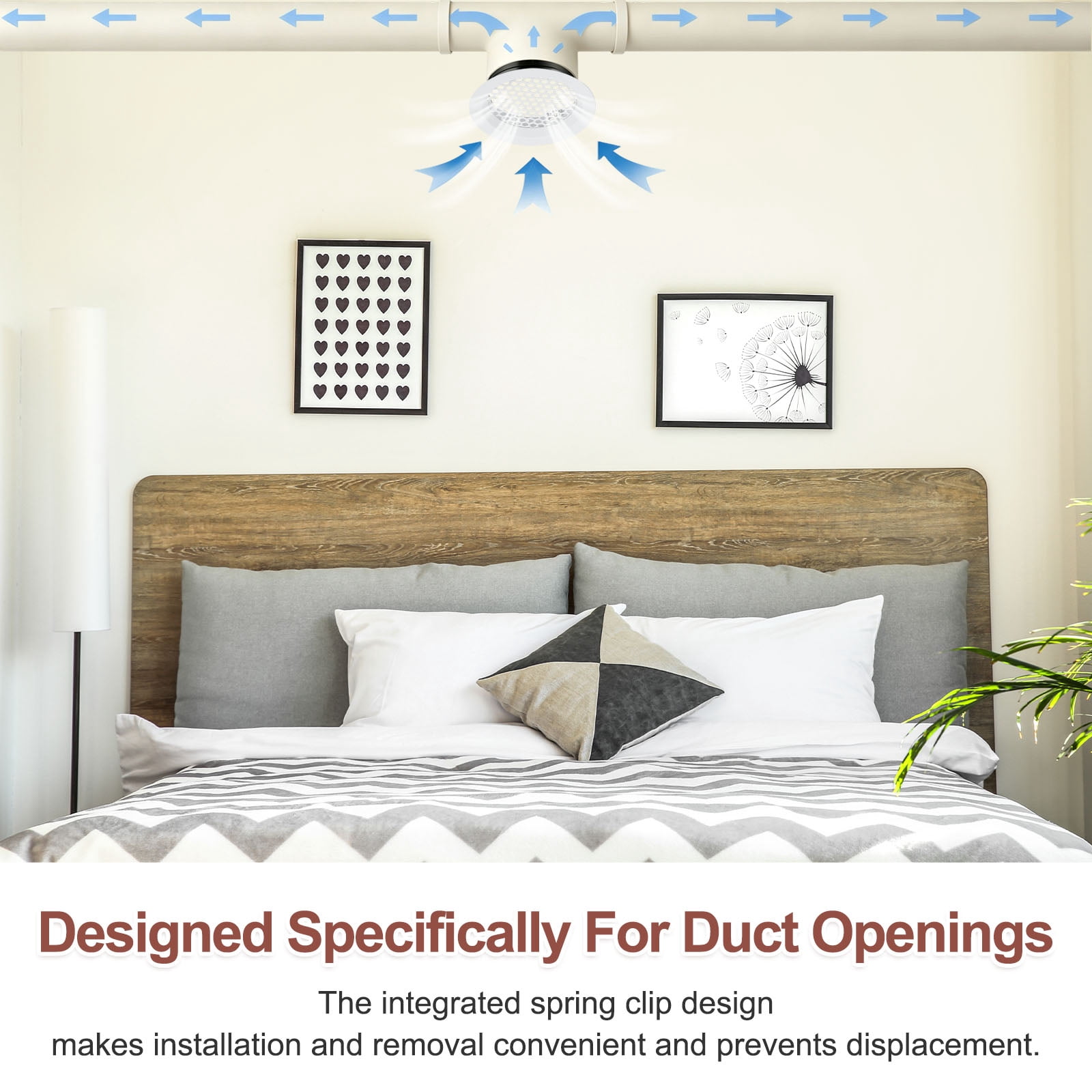 Uxcell Round Ceiling Vent Cover (155mm / 6" Duct Opening Size) - Aluminum Alloy Ceiling Air Grille Soffit Exhaust Vent Diagonal Louver Cover Plate for Bathroom Home Kitchen, Gold