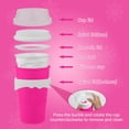 thumbnail image 4 of Slushie Maker Cup - Taza de silicona mágica para apretar para hacer jugos, leche y helados, doble capa de silicona con tapa y pajita para amigos, regalos familiares (rosa), 4 of 5