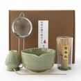 thumbnail image 1 of &zwnj;Kit de Matcha Ceremonial 5 Piezas - Set Premium con Agitador de Bamb&uacute;, Chasen, Cuchara Medidora, Taz&oacute;n Chawan y Colador para Preparaci&oacute;n de T&eacute; Mat, 1 of 5