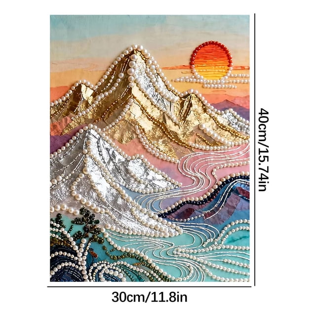 Diamond Painting Kit With Adhesive Canvas And Pearl Beads For DIY Decorative Wall Art
