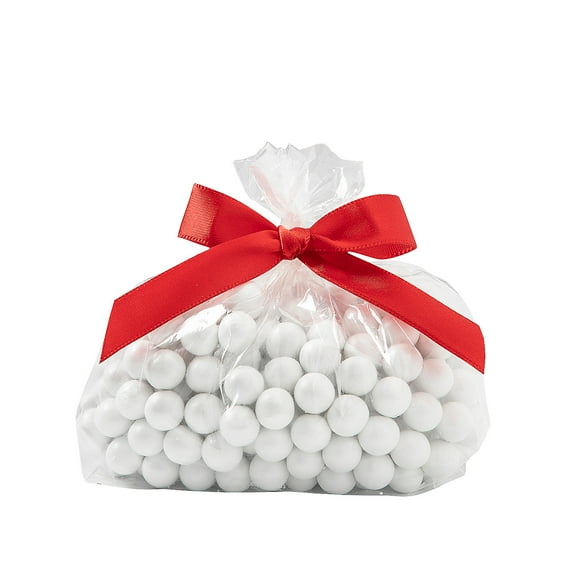 Clear Cellophane Bags with Red Bow Small Kit Bulk 100 Pc