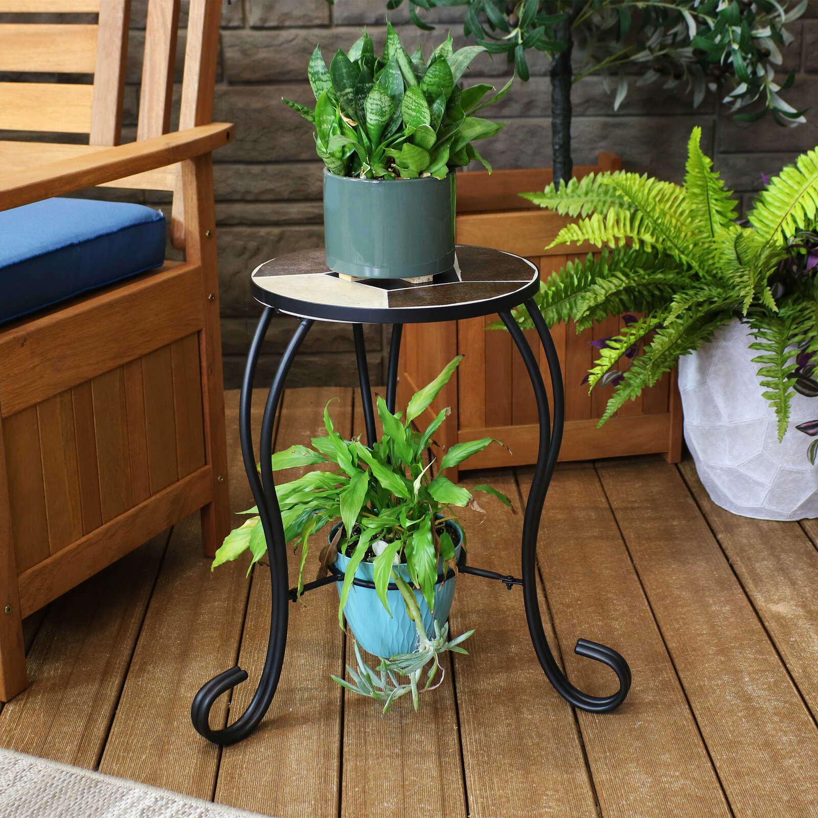 Aily Round Etagere Plant Stand