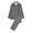 Gray, variant on Men's Cotton Spandex Blend Pajama Sets with Comfort Trousers and Turndown Collar Night Wear