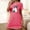 Hot Pink, variant on Cxenplz Nightgowns for Women Short Sleeve T Shirt Sleep Dress Comfy Round Neck Sleepshirt Sleepwear Halloween Print Lounge Pullovers Nightshirt on Clearance