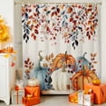 thumbnail image 4 of Shower Curtain 36"W x 78"L Fall Thanksgiving Pumpkins Rustic Burlap Texture Fabric Shower Curtains Set with Hooks Water Repellent Bathroom Curtains Machine Washable Bathroom Accessories, 4 of 6
