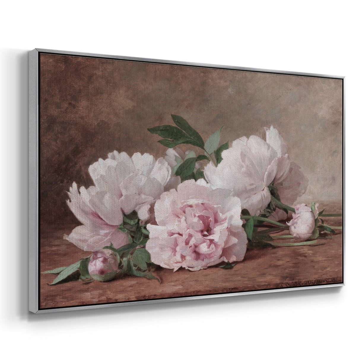 Vintage Botanical Print-XXXVI By Wexford Home Framed in Silver Wood Gallery Wrapped Canvas 17 in. x 25 in.