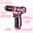 thumbnail image 2 of Taladro inalámbrico DEKOPRO, juego de taladros eléctricos de 12 V, 800 RPM, para mujer, 2 of 9