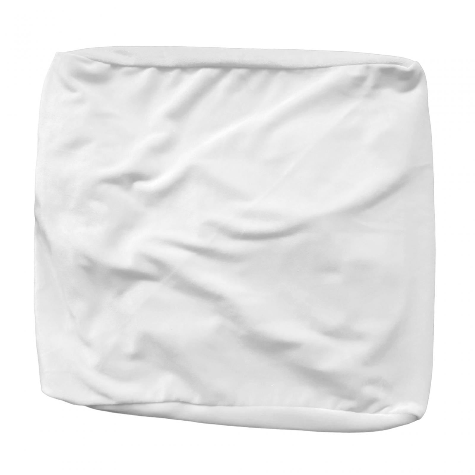 Housse De Chaise D'Appoint Sans Accoudoirs – Tissu Jacquard Blanc, Élastique – Protection Salon, Bureau, Chambre