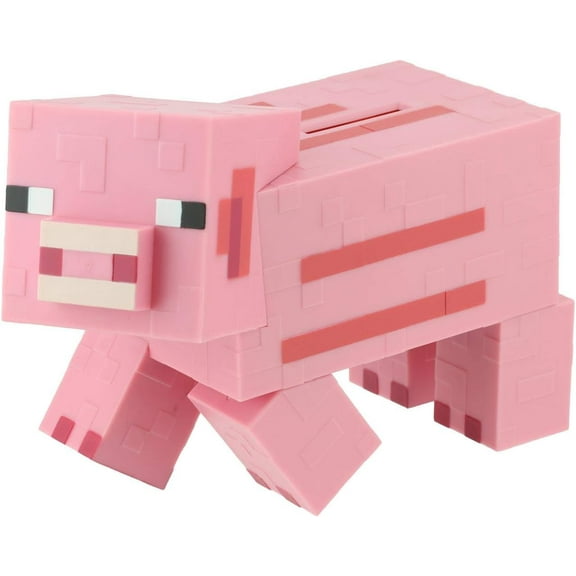 Minecraft Piggy Bank with BDP Technology - Eco-Friendly 3D Pixelated Pink Pig Savings Bank