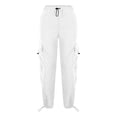 thumbnail image 5 of Scyoekwg Sweatpants Girls Solid Color Comfy Elastic Waistband Drawstring Sports Outdoor Cargo Sweatpants Casual Spring Fashion Baggy Pants White 8-9 Years, 5 of 7